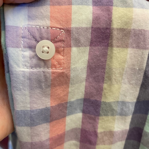 Talbots madras button down shirt. Size medium - Picture 3 of 5